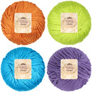 Bamboo Cotton Chunky Yarn: 4 Ball Packs