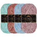 Chenille Yarn: 4 Skein Packs