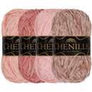 Chenille Yarn: 4 Skein Packs