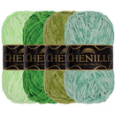 Chenille Yarn: 4 Skein Packs