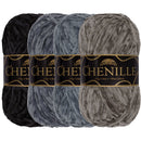 Chenille Yarn: 4 Skein Packs