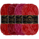 Chenille Yarn: 4 Skein Packs