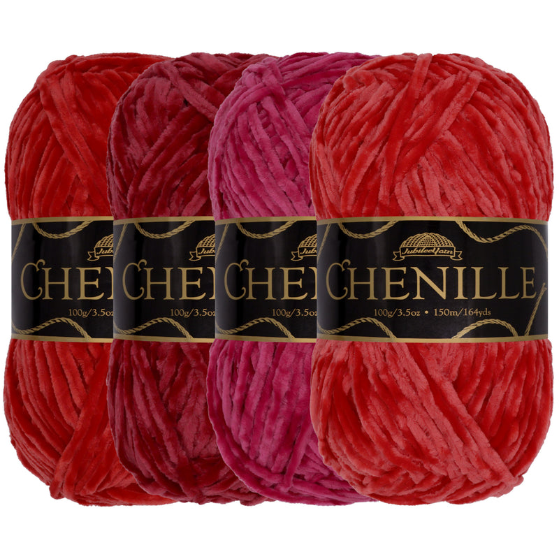 Chenille Yarn: 4 Skein Packs