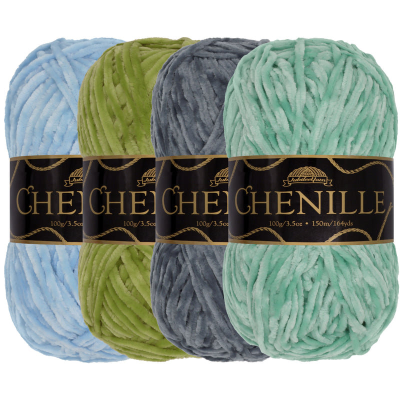 Chenille Yarn: 4 Skein Packs