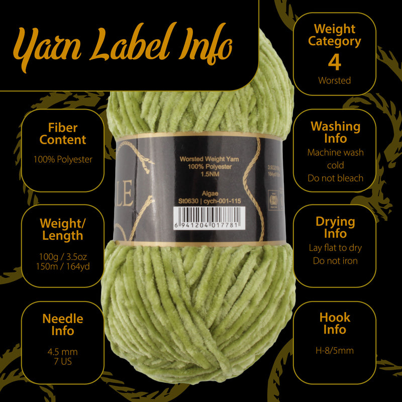 Chenille Yarn: 2 Skein Packs