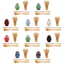 Matcha Green Tea Whisk Set - Whisk + Scoop + Tea Spoon + Whisk Holder