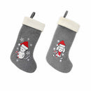 Christmas Stockings 18" Hand-embroidered Sequined Cute Animal Christmas Stockings Set
