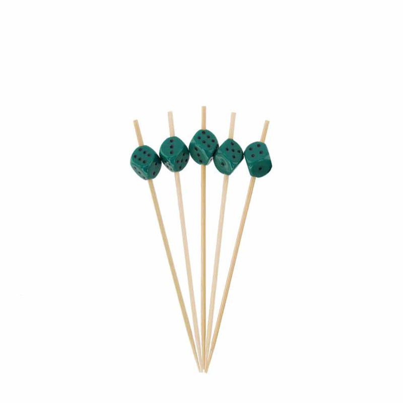 Decorative Dice Party End Bamboo Picks