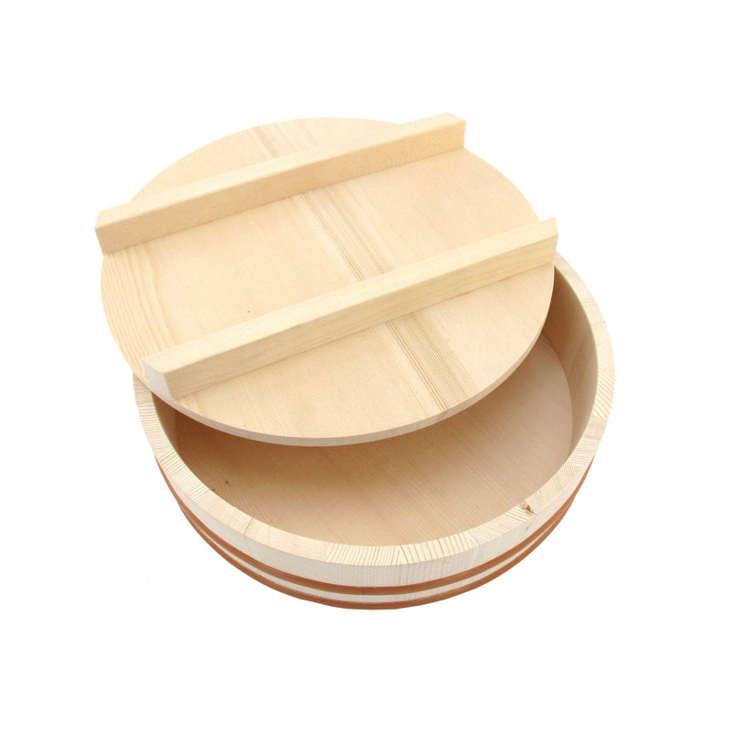Hangiri Sushi Oke Rice Mixing Tub with Lid