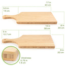 Bamboo Handle Cutting Board w/ Hanging Hole - 2 Sizes