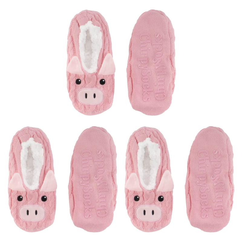 pig slipper socks fuzzy