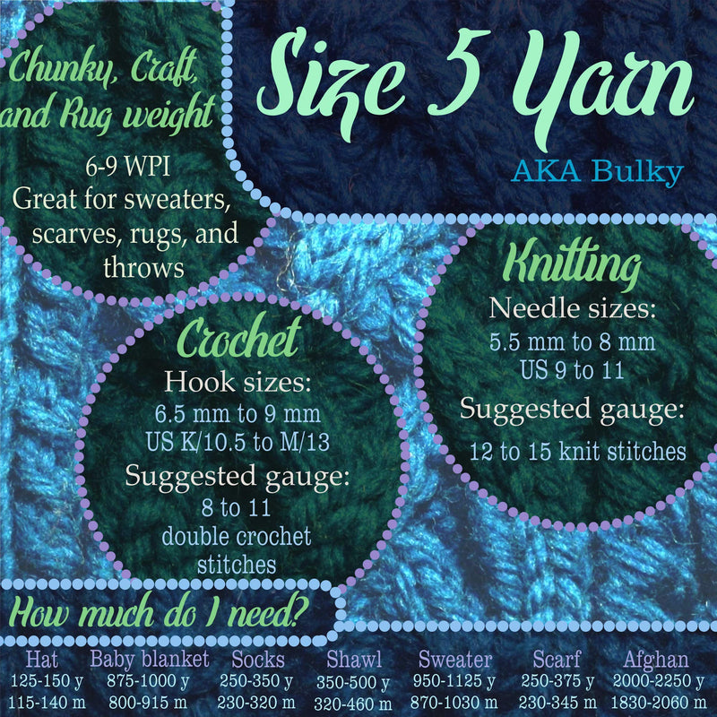 bulky yarn size 5 yarn information