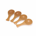 Small Bamboo Round Scoop - 3.5" - Carbonized Brown