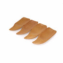 Small Solid Bamboo Scoops - 4" Oval - Carbonized Brown