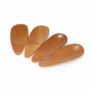Small Solid Bamboo Scoops - 4" Oval - Carbonized Brown