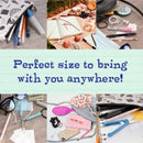 Portable Travel Scissors, Pen & Push Folding Style Set