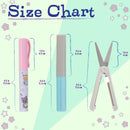 Portable Travel Scissors, Pen & Push Folding Style Set