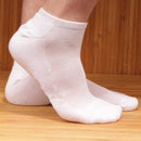white bamboo ankle socks lifestyle picture