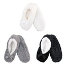 Adult Super Soft Warm Cozy Fuzzy Soft Touch Slippers Non-Slip Lined Socks, 3 Pairs