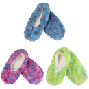 Adult Women's Fuzzy Multicolour Slippers Non-Slip Socks, 3 Pairs