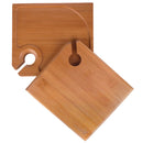 bamboo ecoware appetizer plates with wine glass holder large front and back