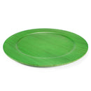 13" round bamboo dinner plate reusable ecoware greent side