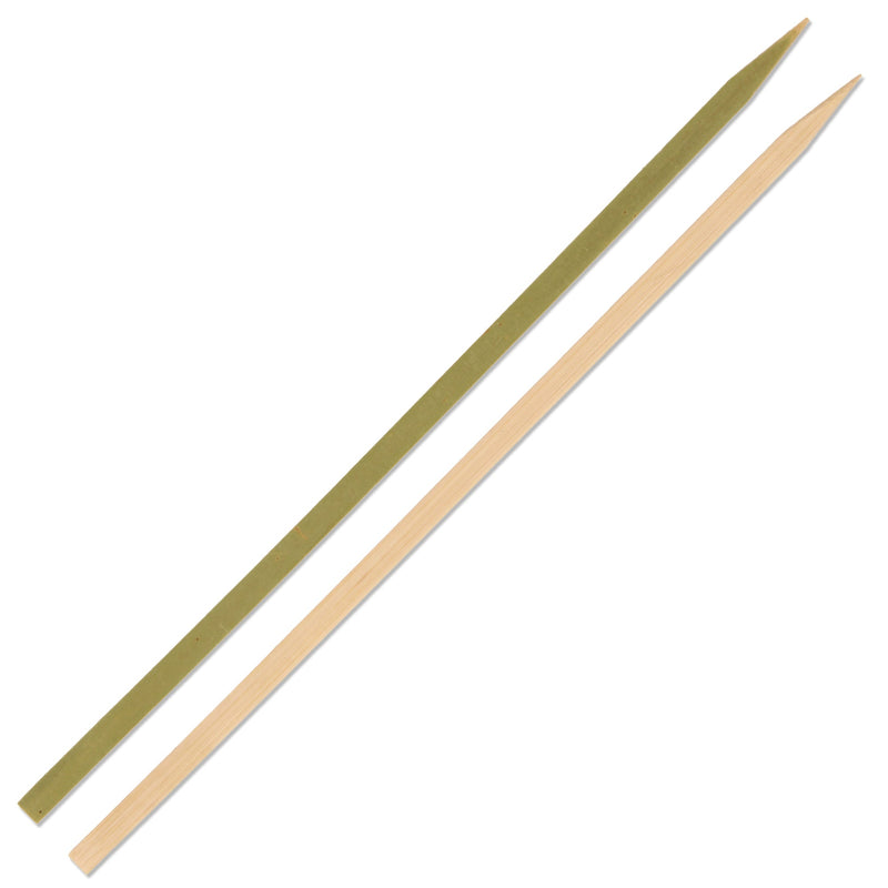 Green Natural Bamboo Flat Sticks Skewers