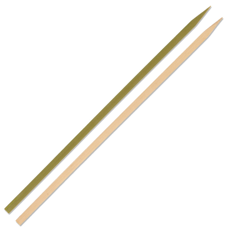 Green Natural Bamboo Flat Sticks Skewers