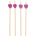 Decorative Bamboo Heart Picks