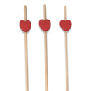 Decorative Bamboo Heart Picks