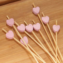 bamboo heart valentine picks pink pack