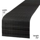 bamboo matchstick style table runner dimensions black