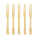 bamboo mini fork natural double prong main