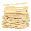 bamboo mini fork natural double prong pack
