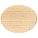 bamboo grooved oval cutting and serving board front 