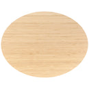 bamboo grooved oval cutting and serving board back