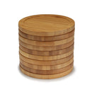 bamboo round coaster side