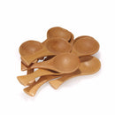 Small Bamboo Round Scoop - 3.5" - Carbonized Brown