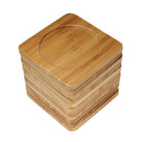 bamboo square coaster top