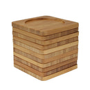 bamboo square coaster side