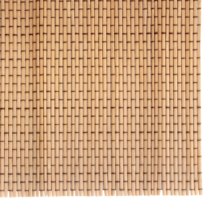 bamboo string slat table runner close up to table runner 