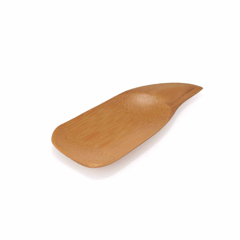 Small Solid Bamboo Scoops - 4" Oval - Carbonized Brown