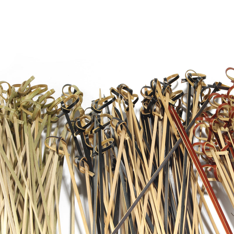 black bamboo knot picks skewers toothpicks assortments
