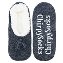 Adult Women's Fuzzy Non-Slip Fancy Yarn Slippers Socks, 1 Pair