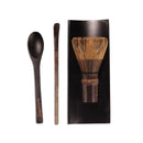 black tea whisk, black spoon, black chashaku
