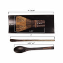 dimension of black tea whisk, black spoon, black chashaku