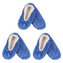 Adult Super Soft Warm Cozy Fuzzy Soft Touch Slippers Non-Slip Lined Socks, 3 Pairs