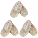 Adult Women's Fuzzy Multicolour Slippers Non-Slip Socks, 3 Pairs