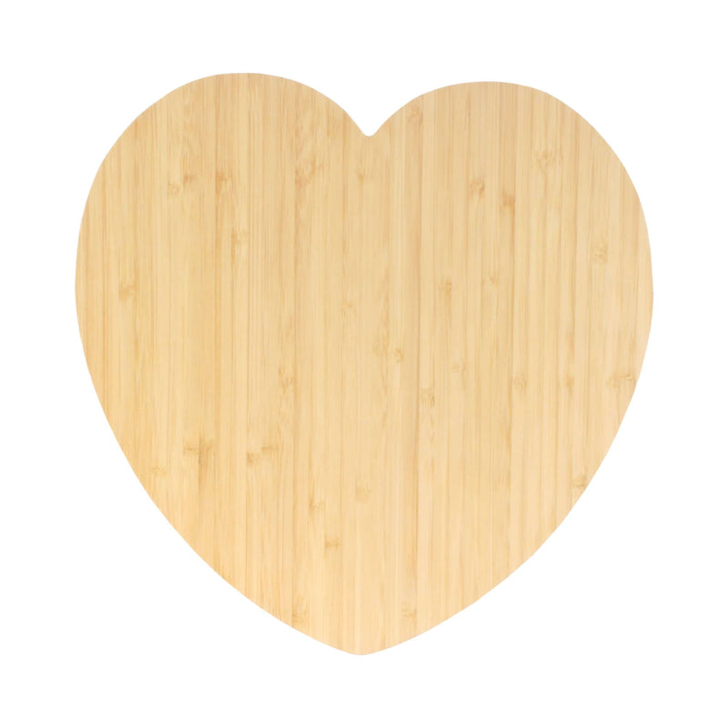 Heart shaped bamboo cutting board