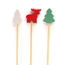 christmas picks reindeer pinetree snowman tops